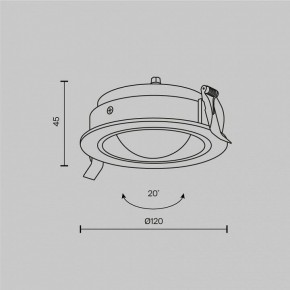 Встраиваемый светильник Maytoni Lens DL105-12W4K-W в Новоуральске - novouralsk.ok-mebel.com | фото 8
