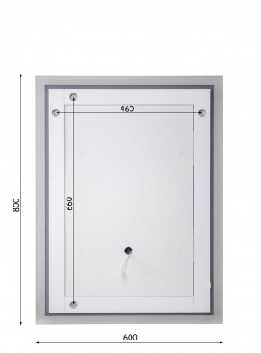 Зеркало Лондон 800х600 с подсветкой Домино (GL7019Z) в Новоуральске - novouralsk.ok-mebel.com | фото 5