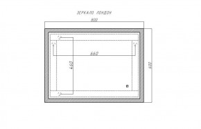 Зеркало Лондон 800х600 с подсветкой Домино (GL7019Z) в Новоуральске - novouralsk.ok-mebel.com | фото 8